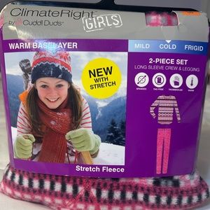 Never opened fleece base layer set for girls sizes 7-8M